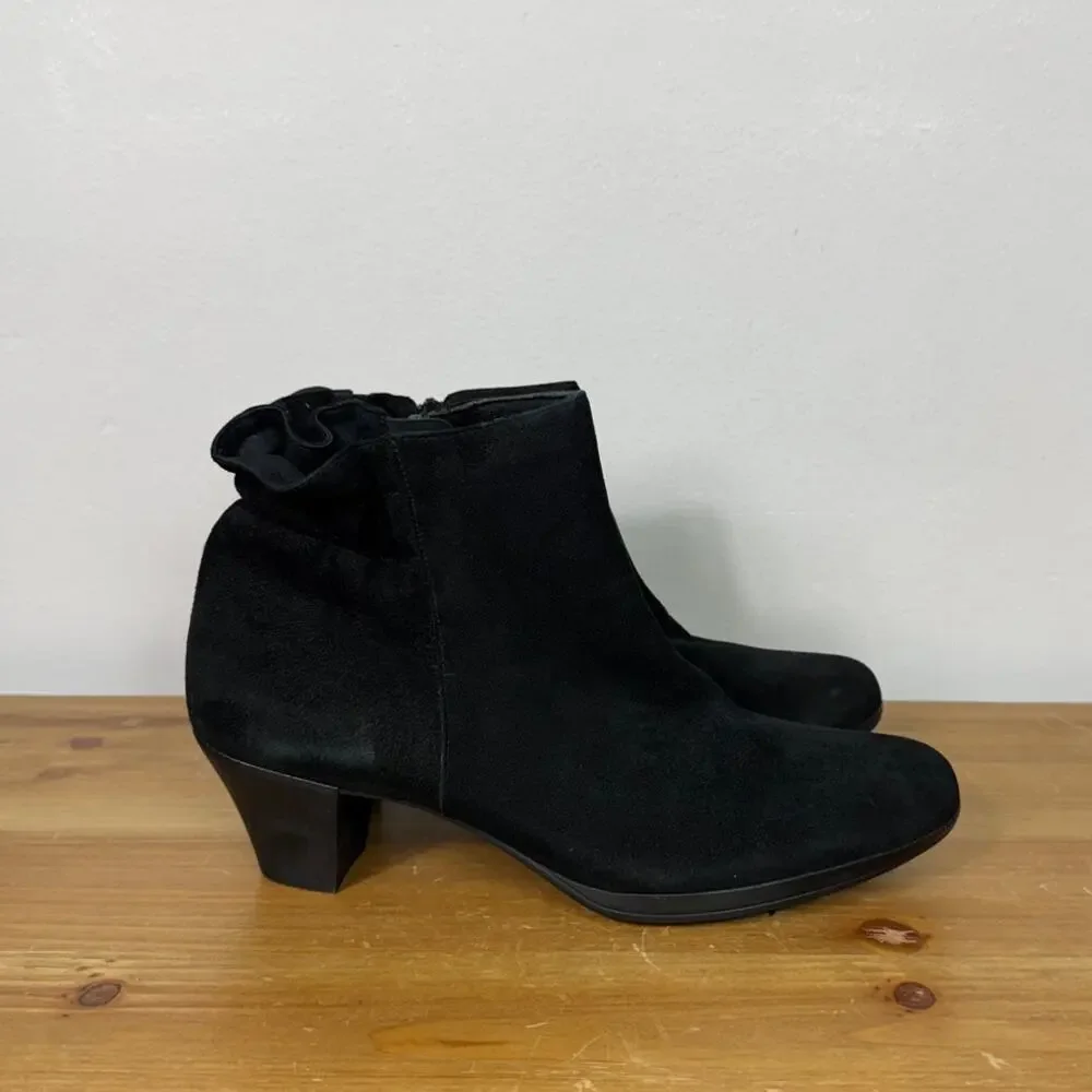 Munro Alfie Bootie in Black Suede Women's Size 10